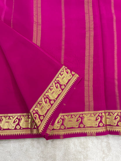 Sliver Based zari Pure Mysore Silk Saree