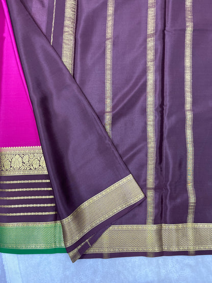 Pure Crepe Mysore Silk 3D contrast - 2637794