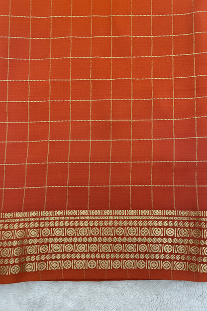 Pure Mysore silk Rudraksha checks (14383541)