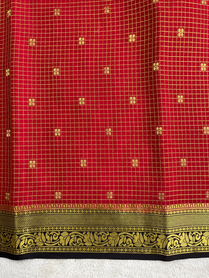 Pure crepe Mysore silk-Dhivya checks 26379937
