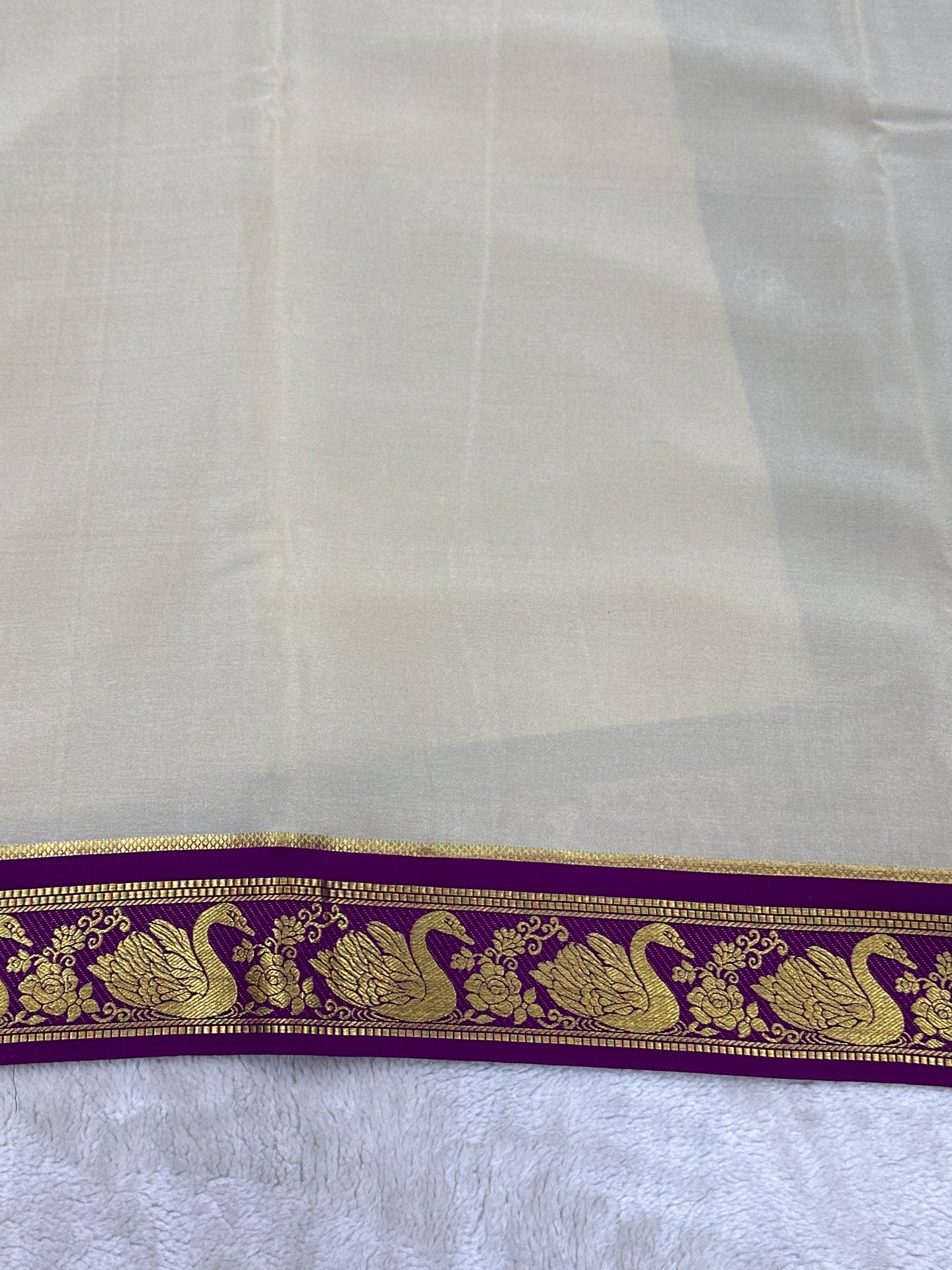 Sliver Based zari Pure Mysore Silk Saree