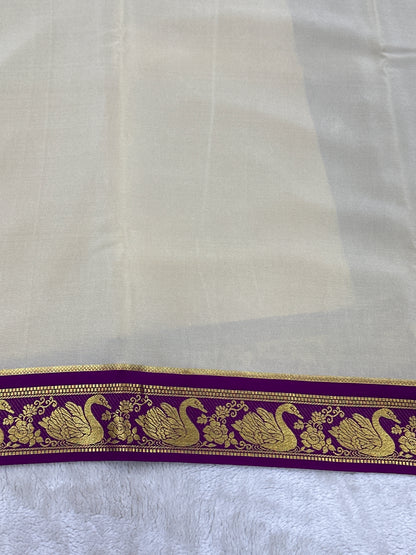 Sliver Based zari Pure Mysore Silk Saree