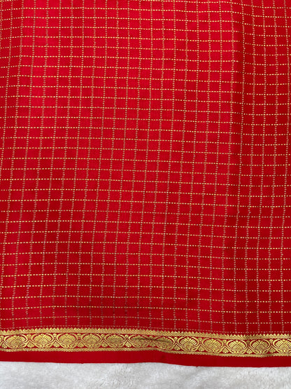 Pure crepe Mysore silk saree 12105002 (120gsm)