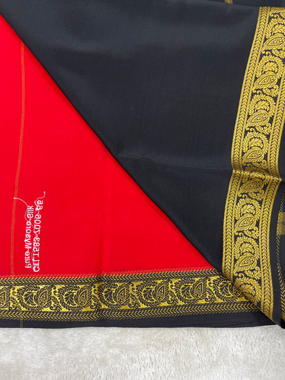 Pure Mysore silk saree-(1458399)