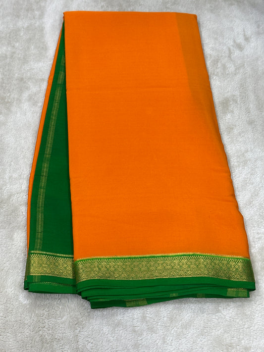 Sliver Based zari Pure Mysore Silk Saree