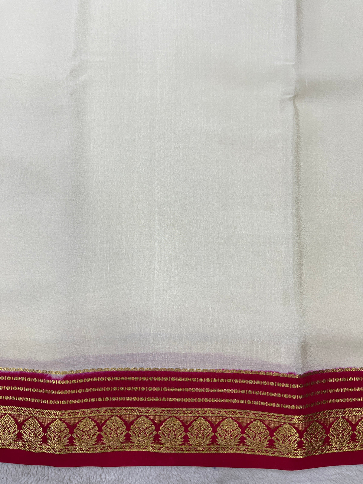 Pure crepe Mysore silk saree 136451 (100 GSM)