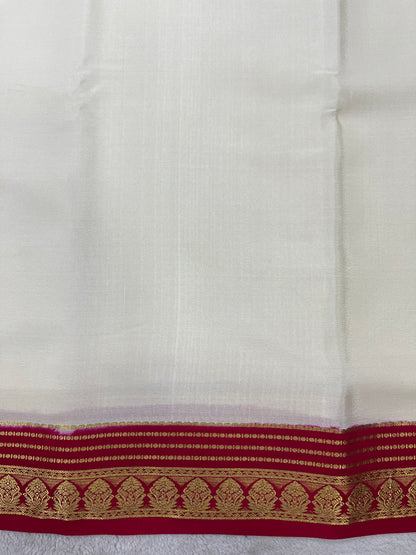Pure crepe Mysore silk saree 136451 (100 GSM)