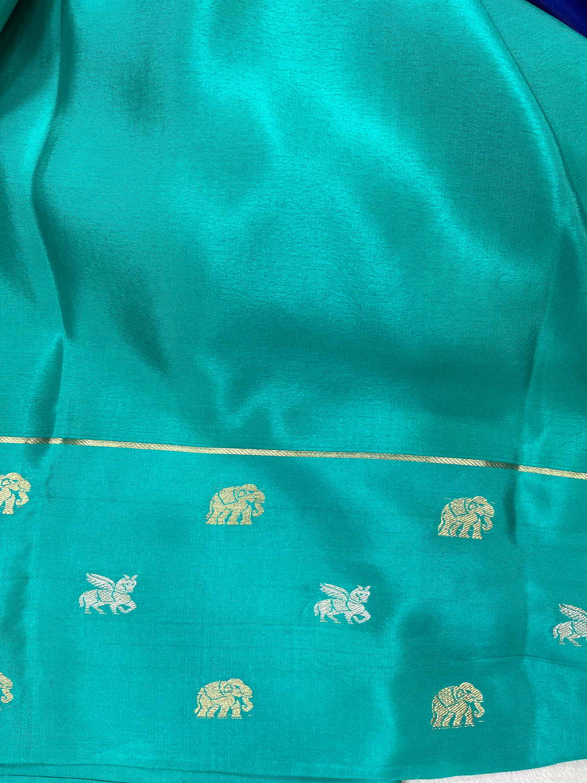 Pure crepe Mysore silk-Kad/Cow/Bor(15230701)