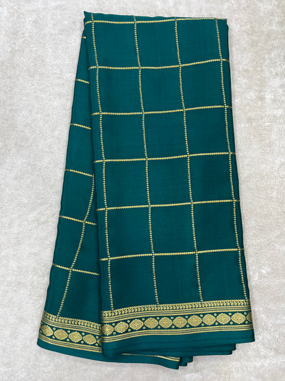 Pure crepe Mysore silk saree 12105102 (120gsm)