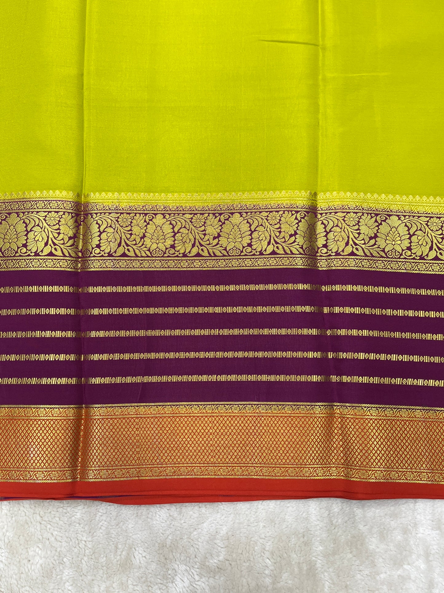 Pure Crepe Mysore Silk 3D contrast - 2637794