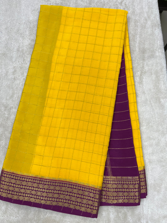 Sliver zari Mysore silk sarees