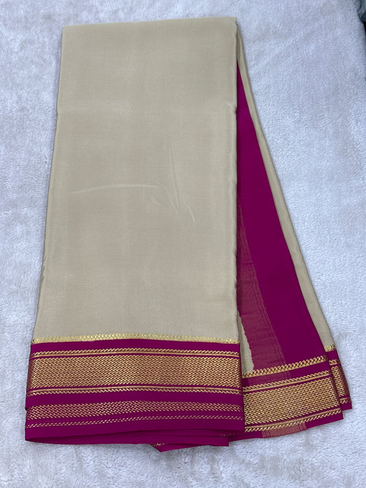 Sliver Based zari Pure Mysore Silk Saree