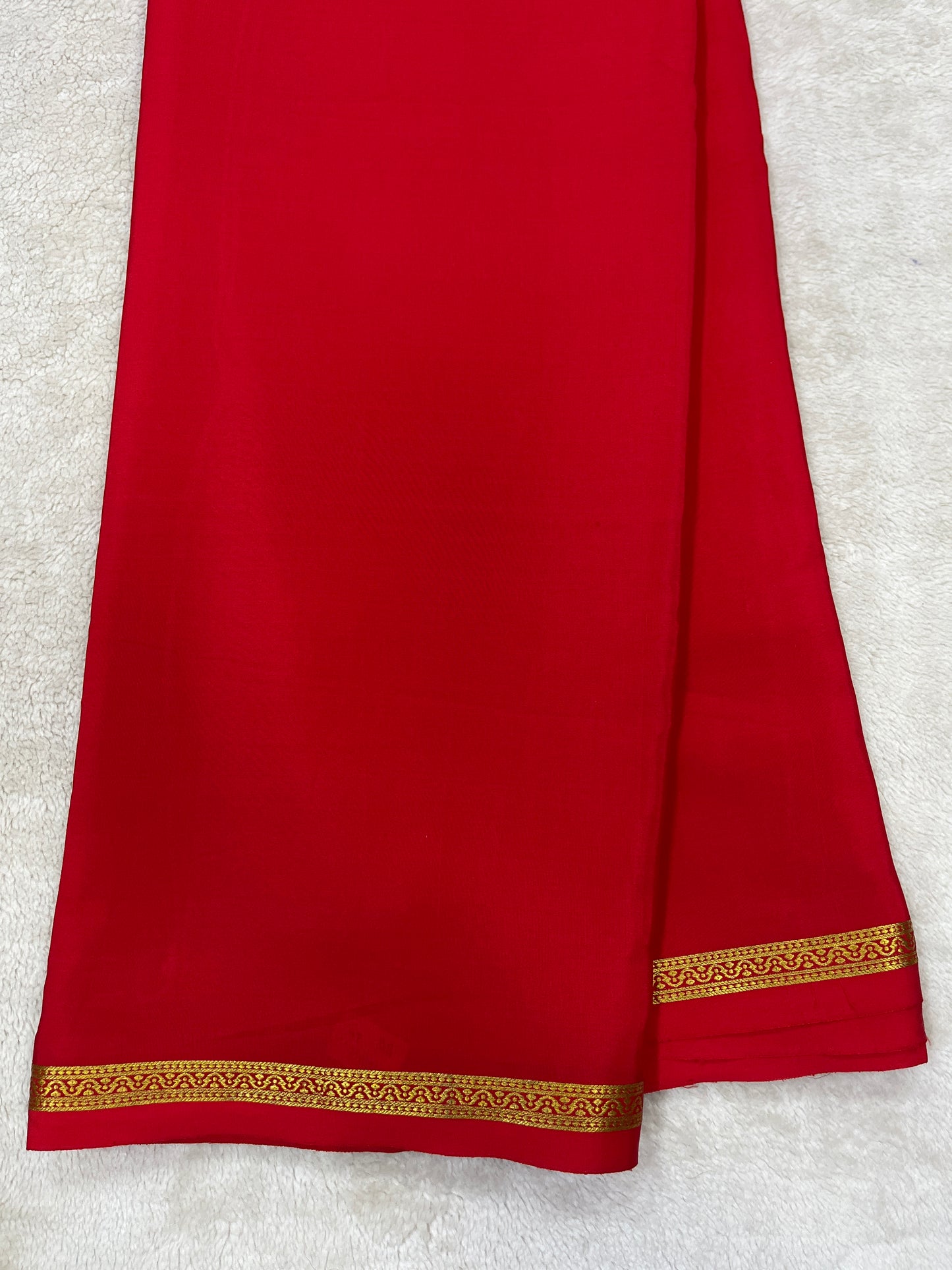 Pure crepe Mysore silk-Gatti Border & 9 By(1104001)