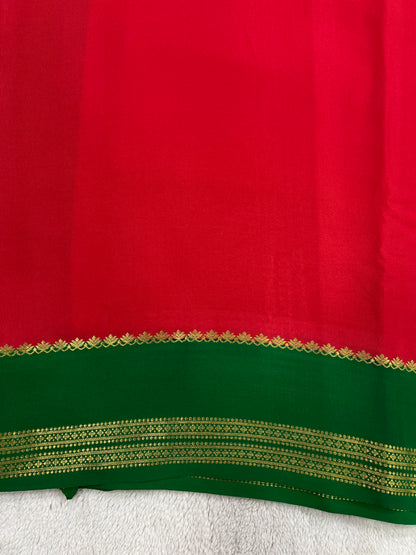 Sliver Based zari Pure Mysore Silk Saree