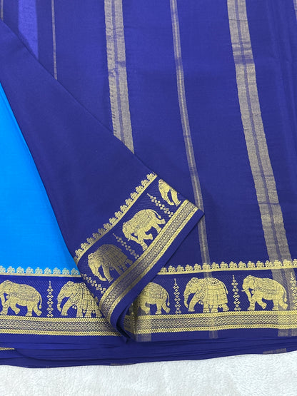 Sliver Based zari Pure Mysore Silk Saree