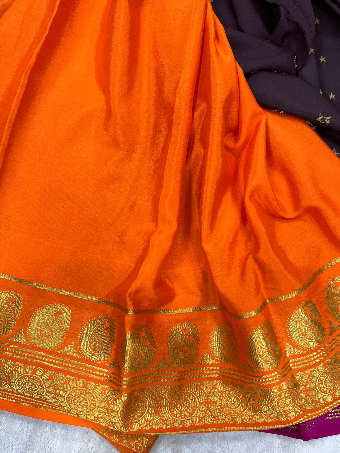 Pure Crepe Mysore silk KSIC Mango(1101801)