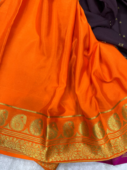 Pure Crepe Mysore silk KSIC Mango(1101801)