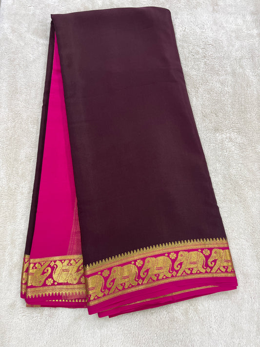 Sliver Based Zari Pure Mysore Silk Saree