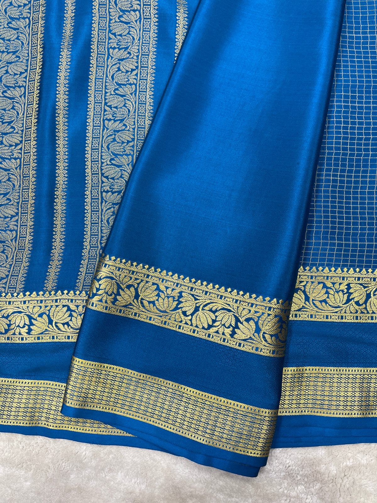 Pure crepe Mysore silk saree 12105001 (120gsm)