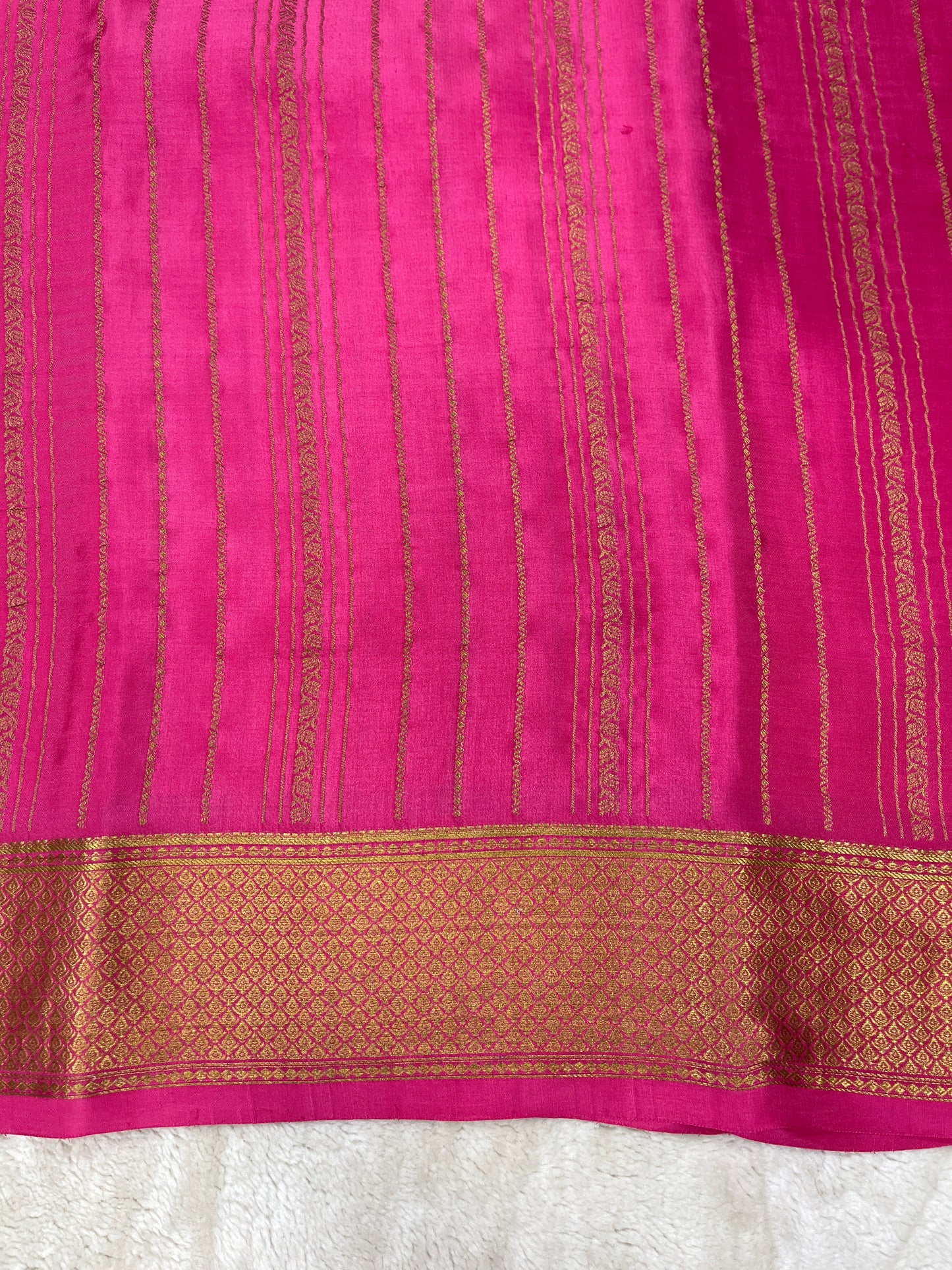 Pure Crepe Mysore Silk Dt strips - 1145306