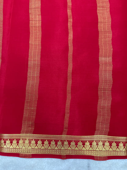 Pure crepe Mysore silk saree 13106333