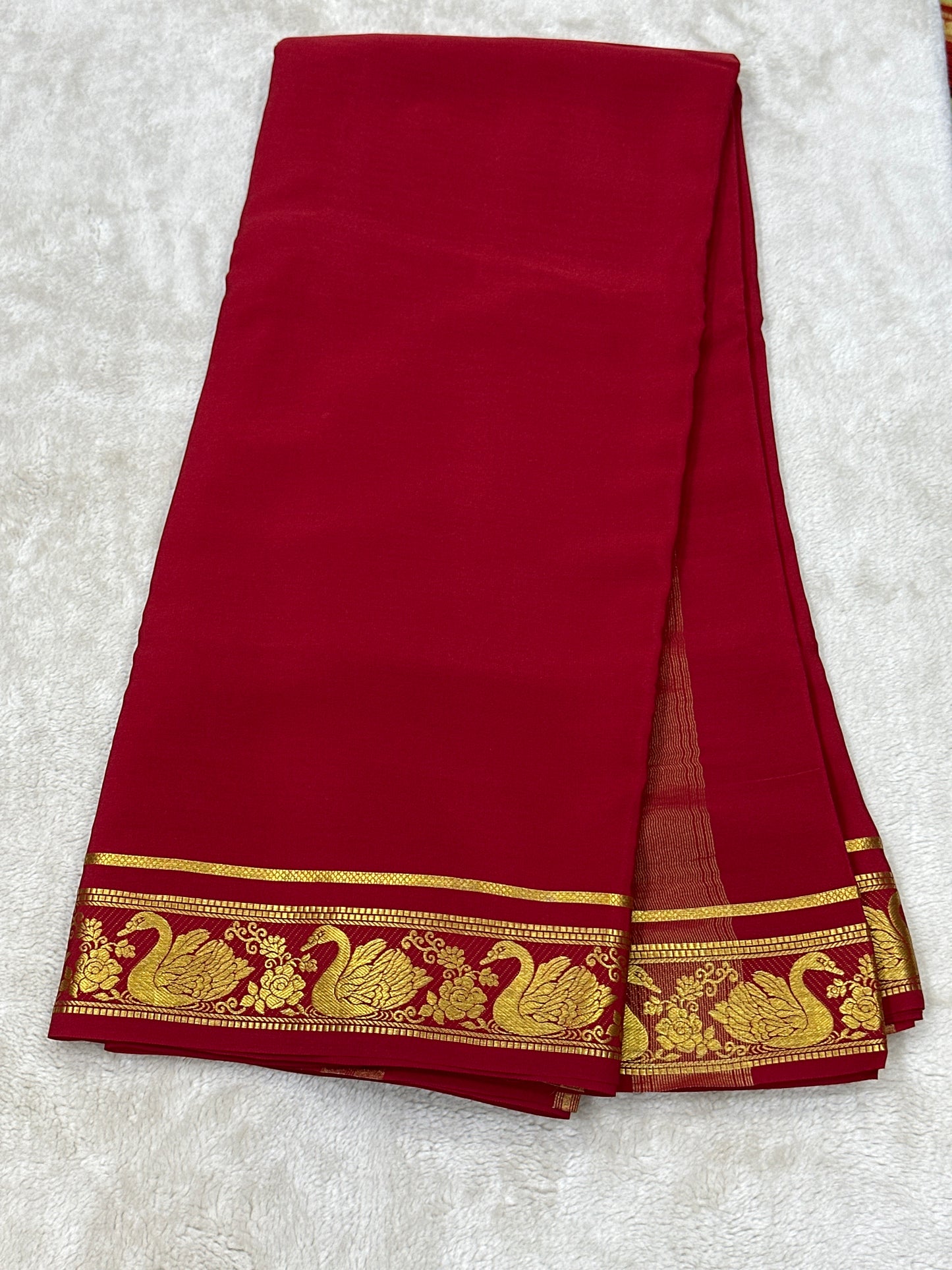 Sliver Based zari Pure Mysore Silk Saree