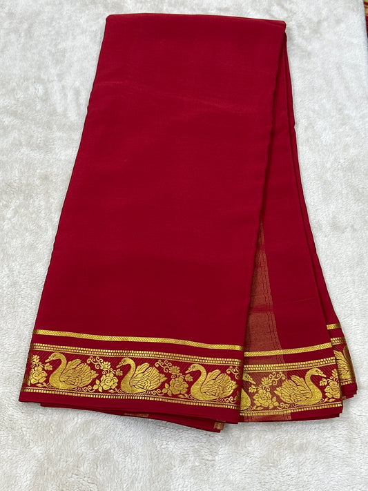 Sliver Based zari Pure Mysore Silk Saree