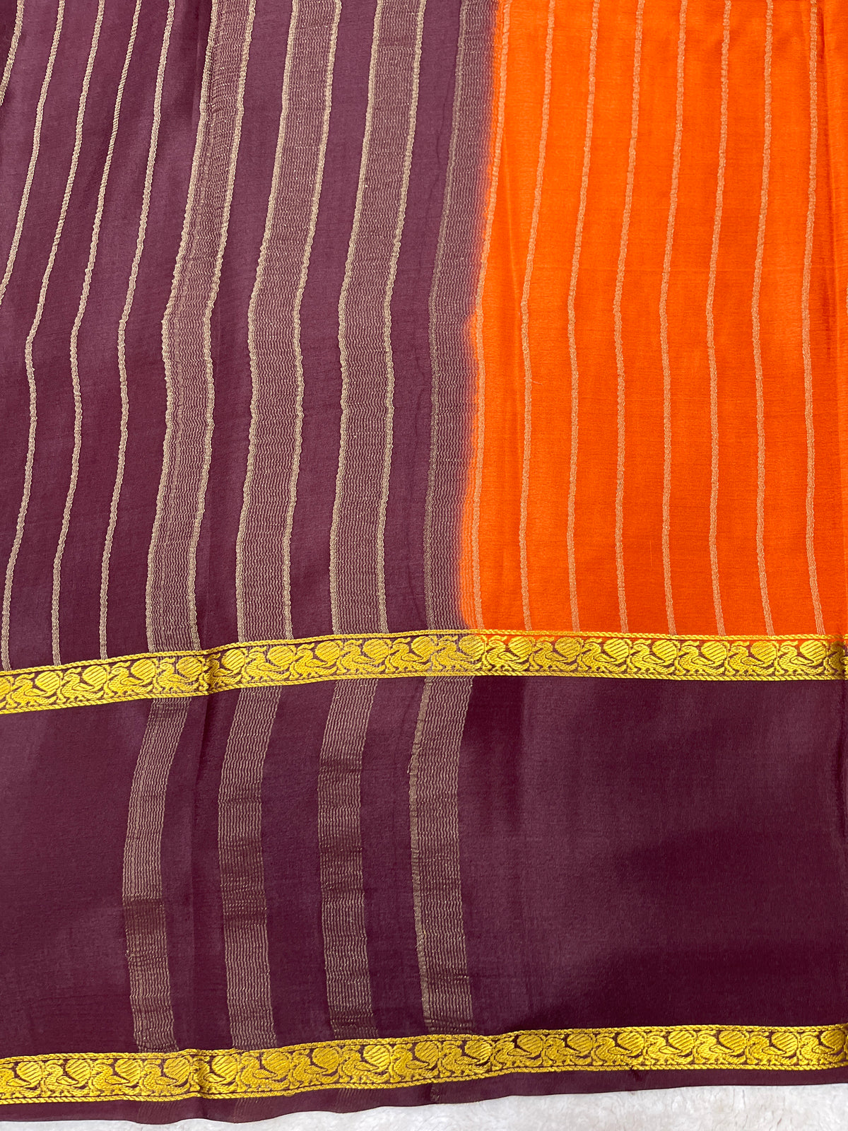 Pure crepe Mysore silk saree 1111801 (60gsm)