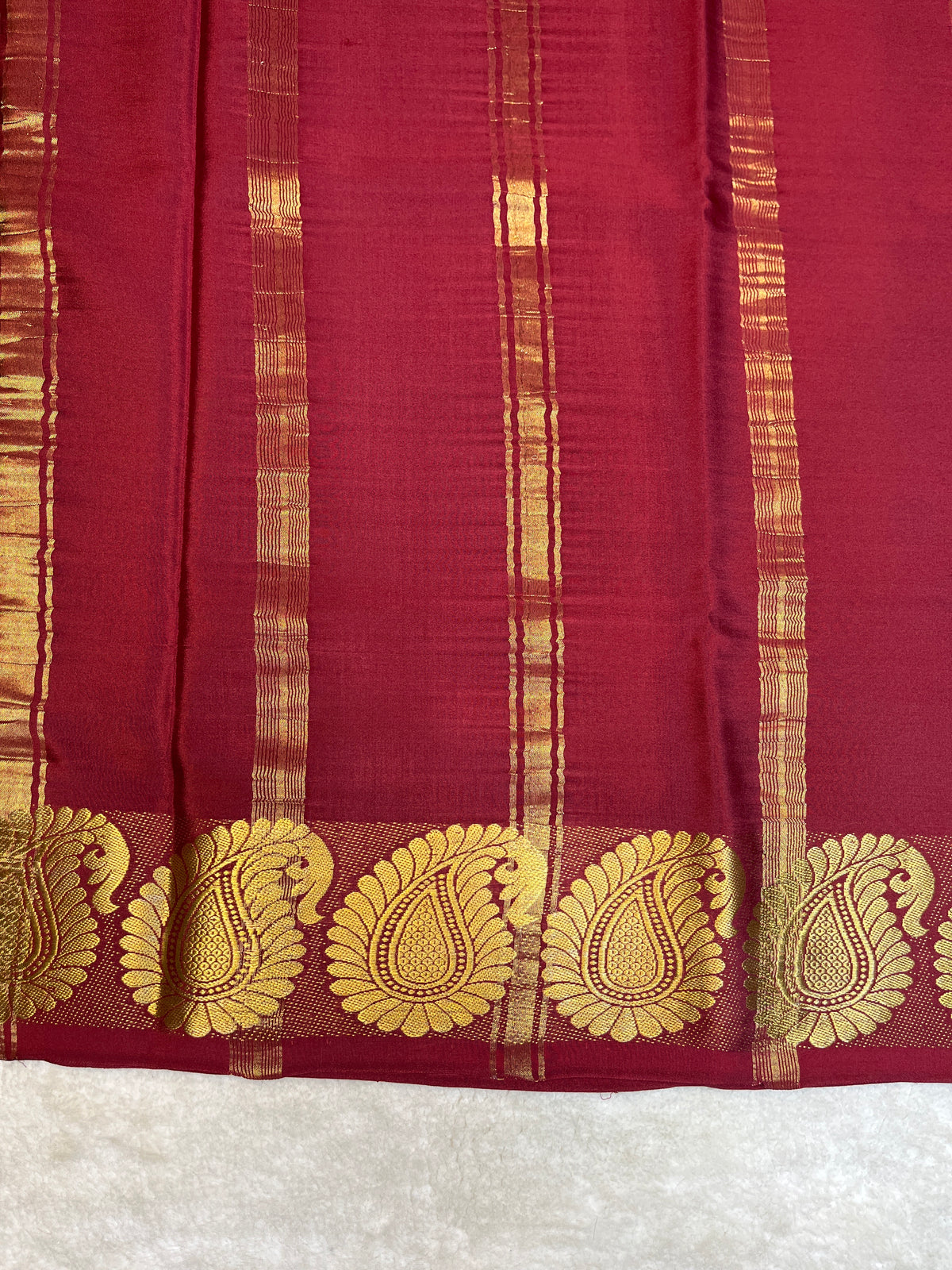 Pure Crepe Mysore Silk Saree-120 GSM(15112603)