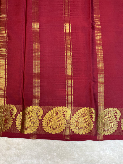 Pure Crepe Mysore Silk Saree-120 GSM(15112603)