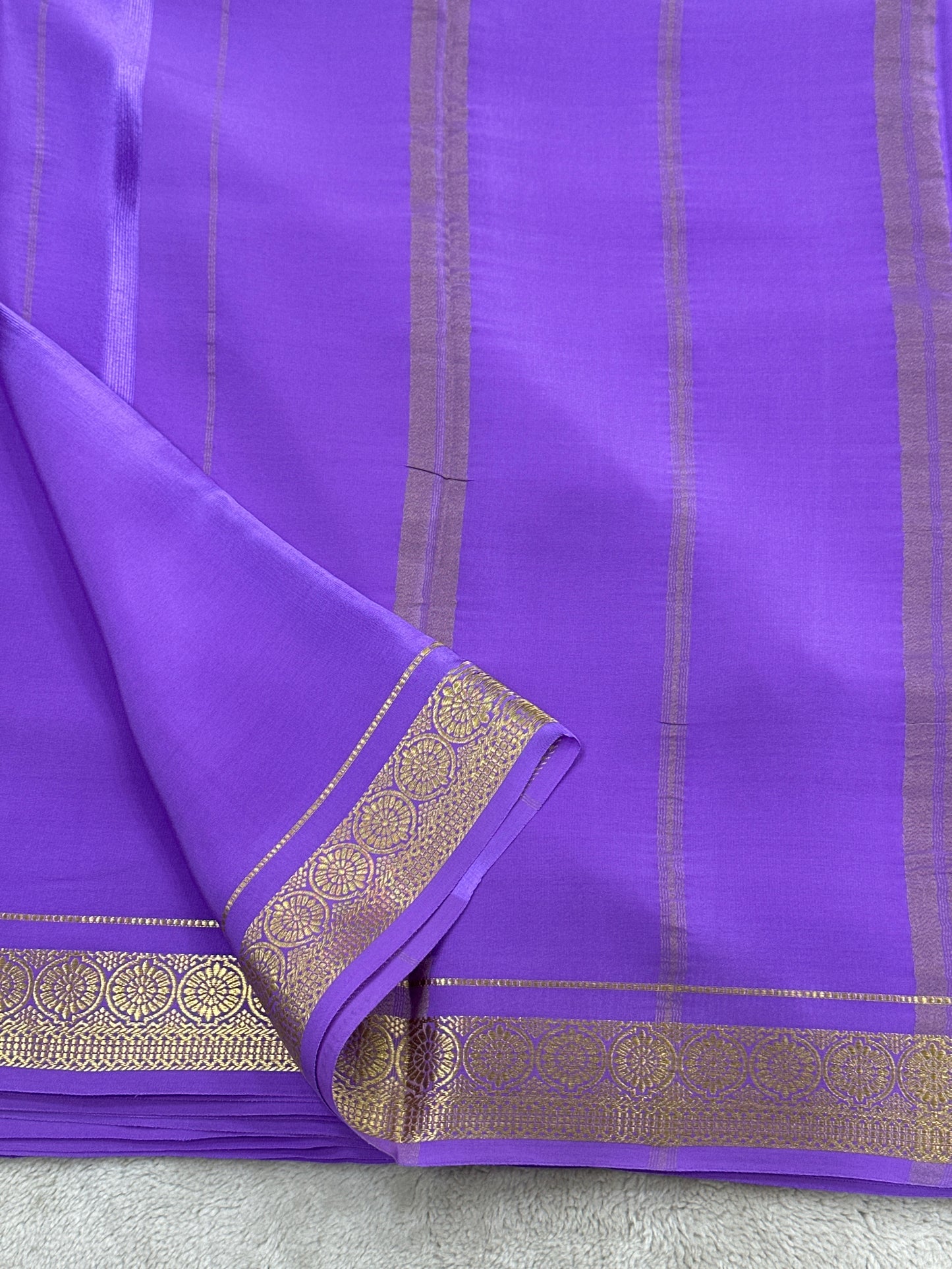 Sliver Based zari Pure Mysore Silk Saree