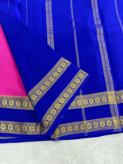 Silver based zari Pure Mysore silk Saree