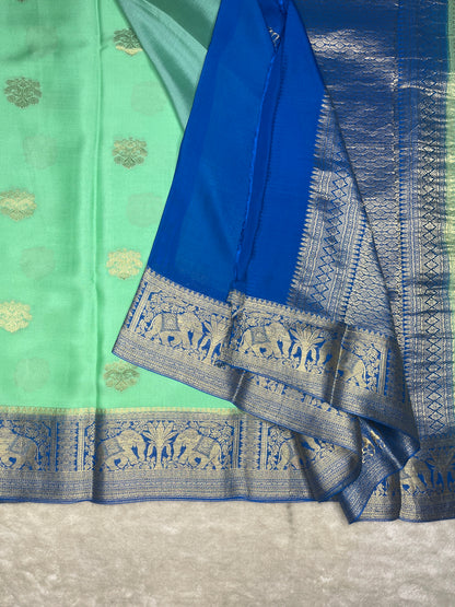 Pure crepe Mysore silk saree-120GSM(13102532)