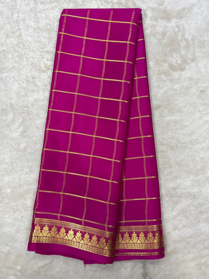 Pure crepe Mysore silk saree 13106333