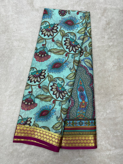 Pure crepe Mysore silk saree 26386623 (70gsm)