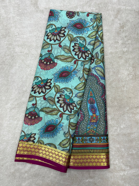 Pure crepe Mysore silk saree 26386623 (70gsm)