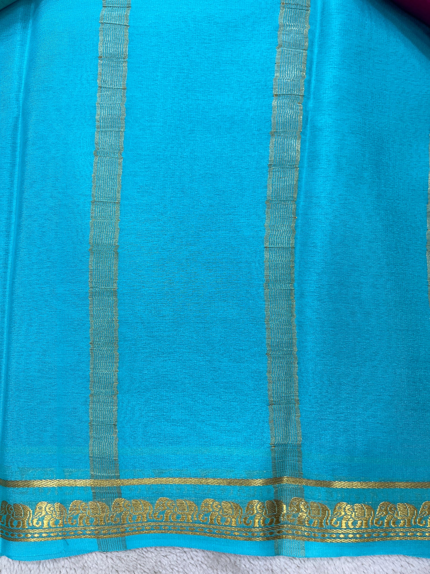 Pure crepe Mysore silk- Elephant