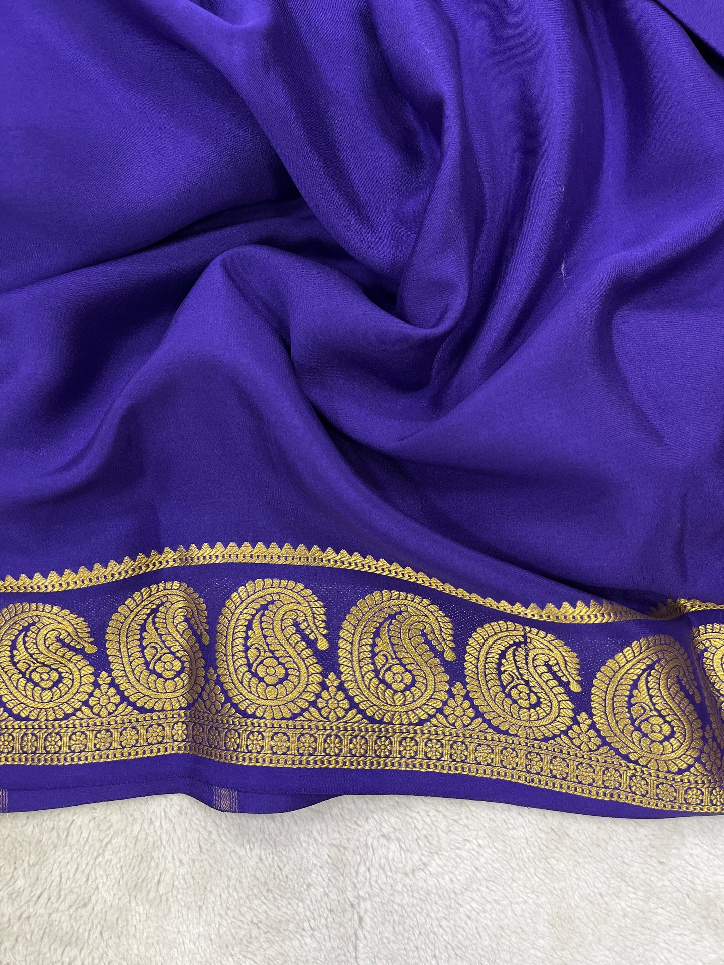 Pure crepe Mysore silk-KSIC Mango(186817)