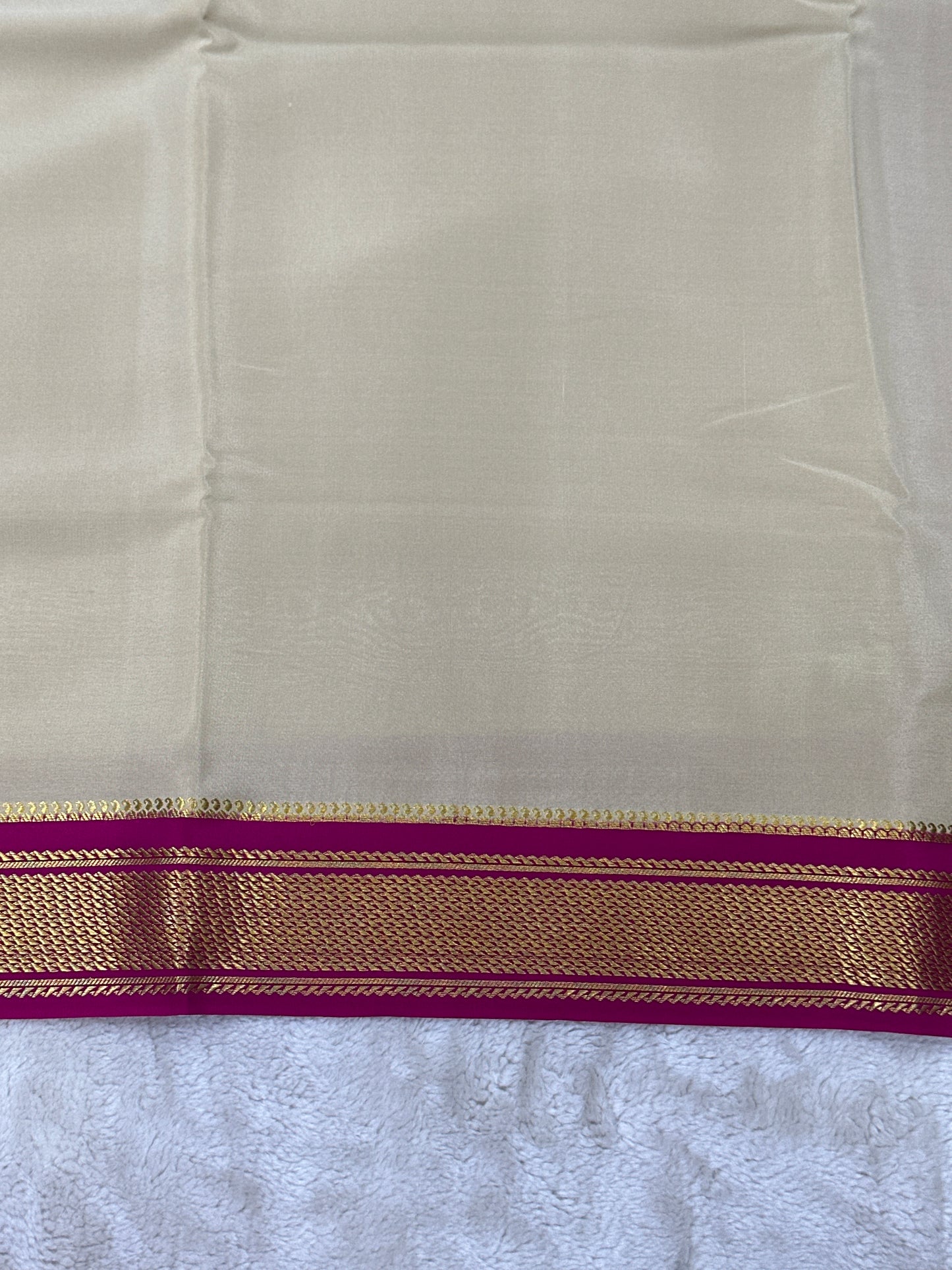 Sliver Based zari Pure Mysore Silk Saree