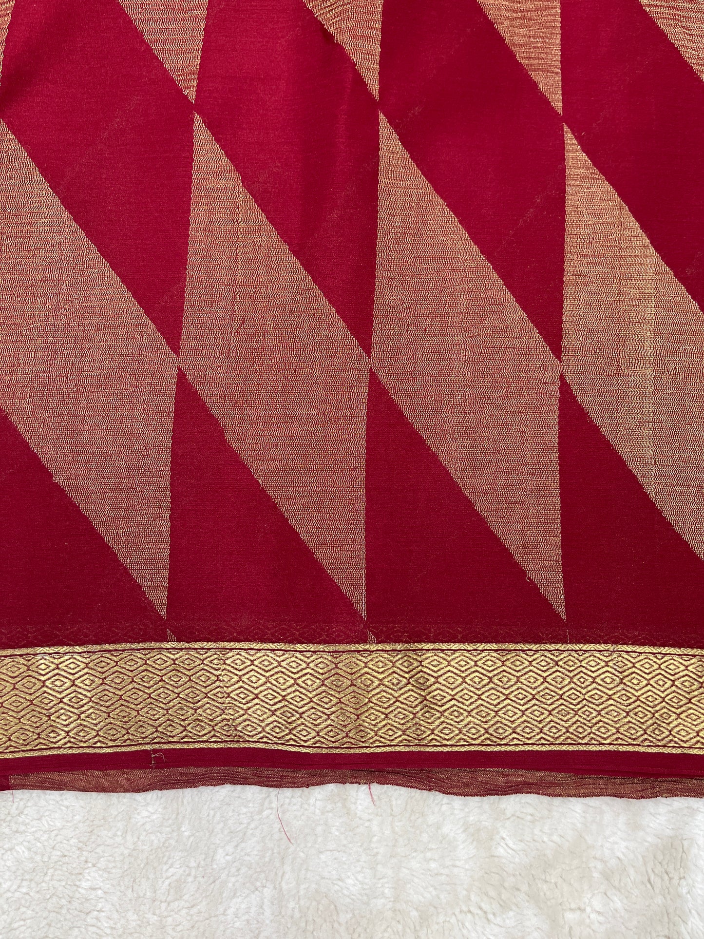 Pure Crepe Mysore Silk brocade - 1145311