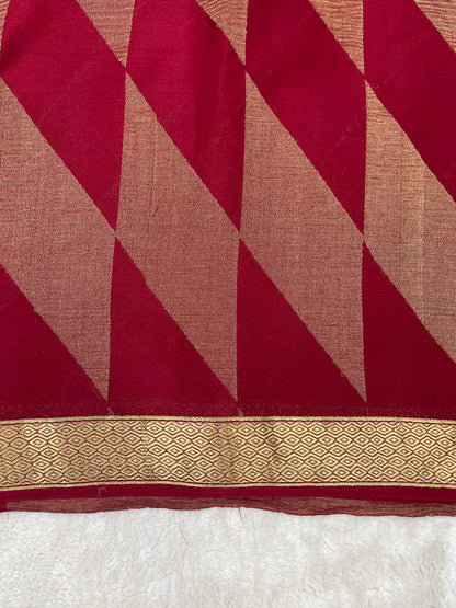 Pure Crepe Mysore Silk brocade - 1145311