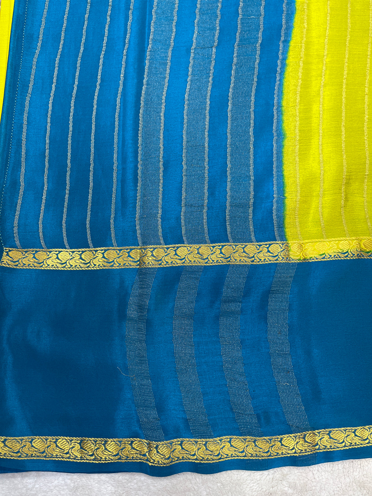 Pure crepe Mysore silk saree 1111801 (60gsm)
