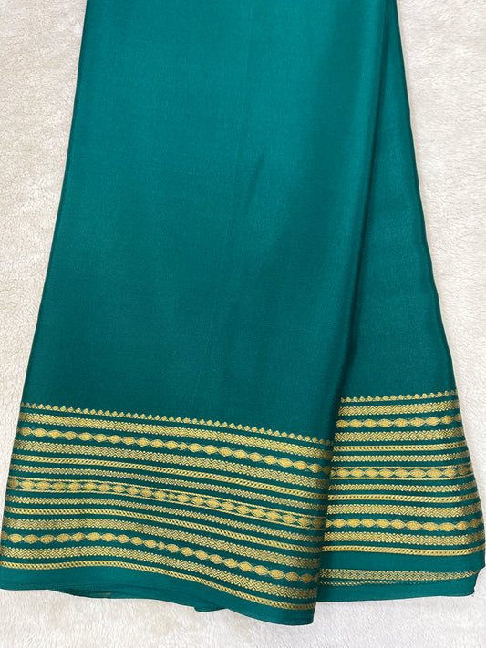Pure crepe Mysore silk-Lines Gatti Border(1104902