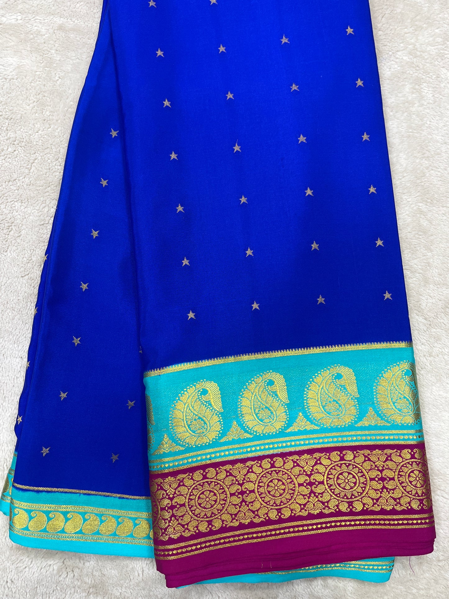 Pure crepe Mysore silk KSIC Mango(1101801)