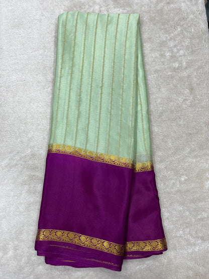 Pure crepe Mysore silk saree 1111801 (60gsm)