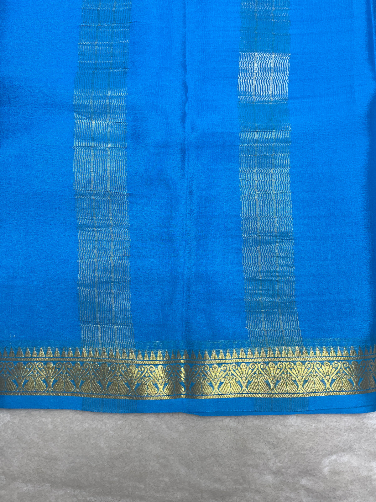Pure Crepe Mysore Silk Saree-70 Gsm piping contrast (1103601)