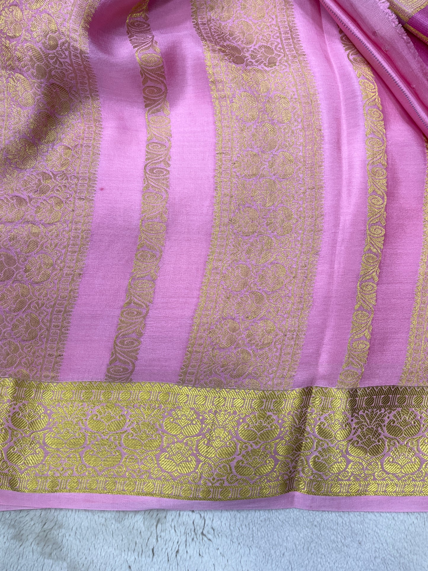 Pure crepe Mysore silk-1/2 & 1/2(16275409)