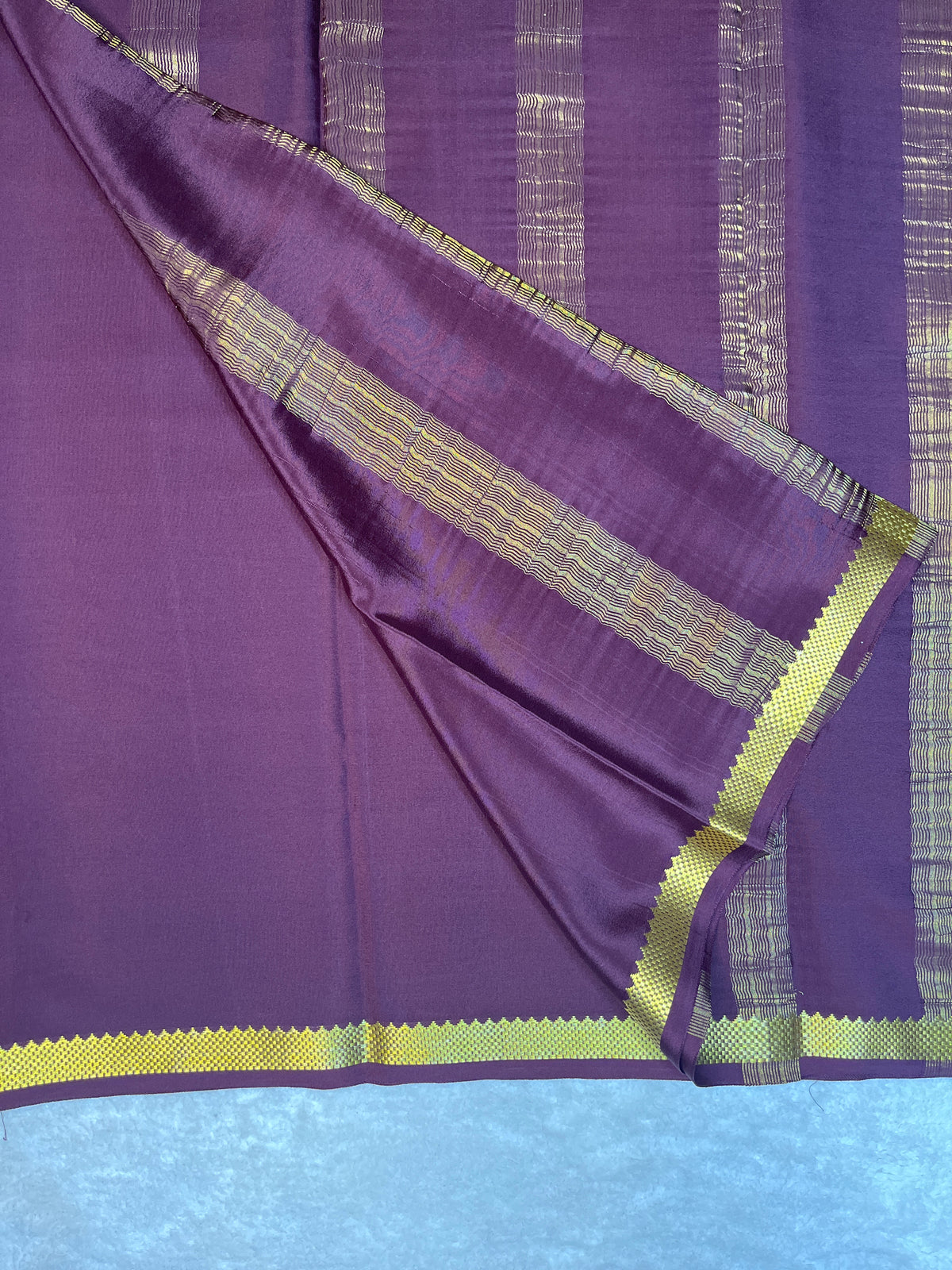 Pure Crepe Mysore Silk Saree-120GSM(1104001)