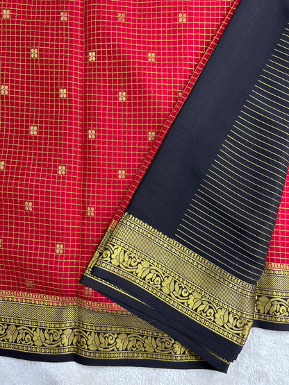 Pure crepe Mysore silk-Dhivya checks 26379937