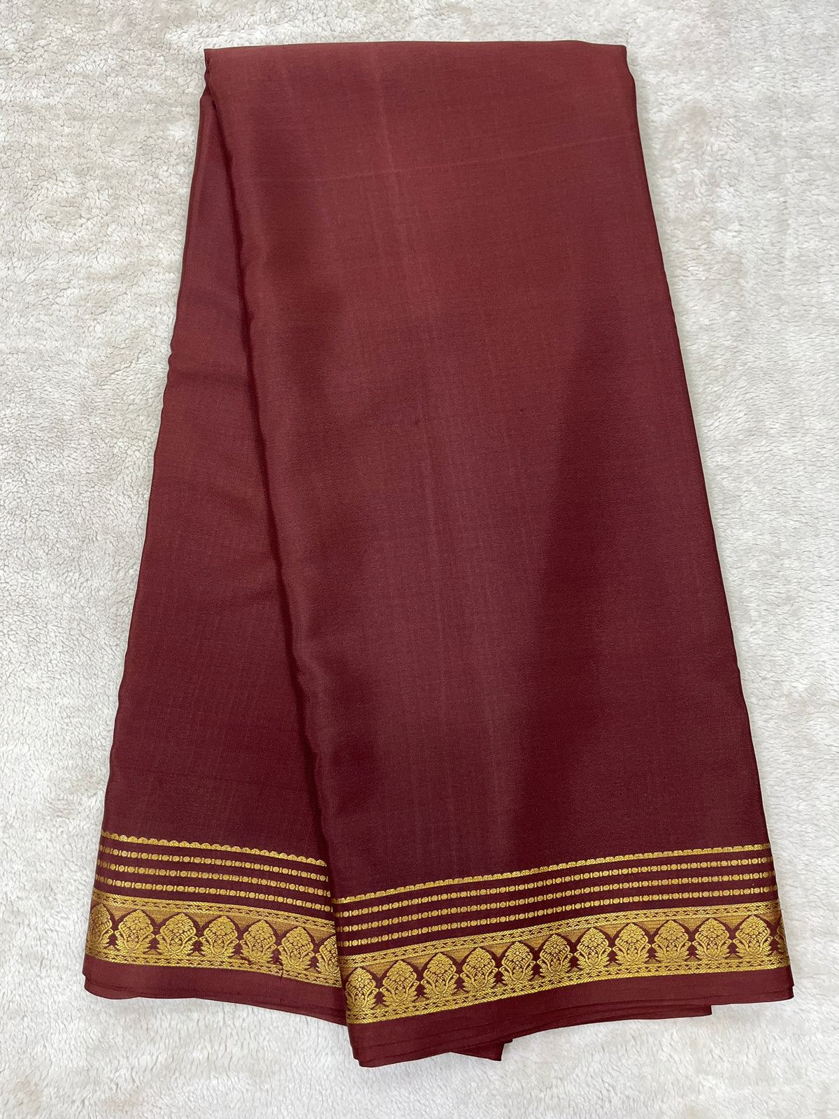 Pure crepe Mysore silk saree 136451 (100 GSM)